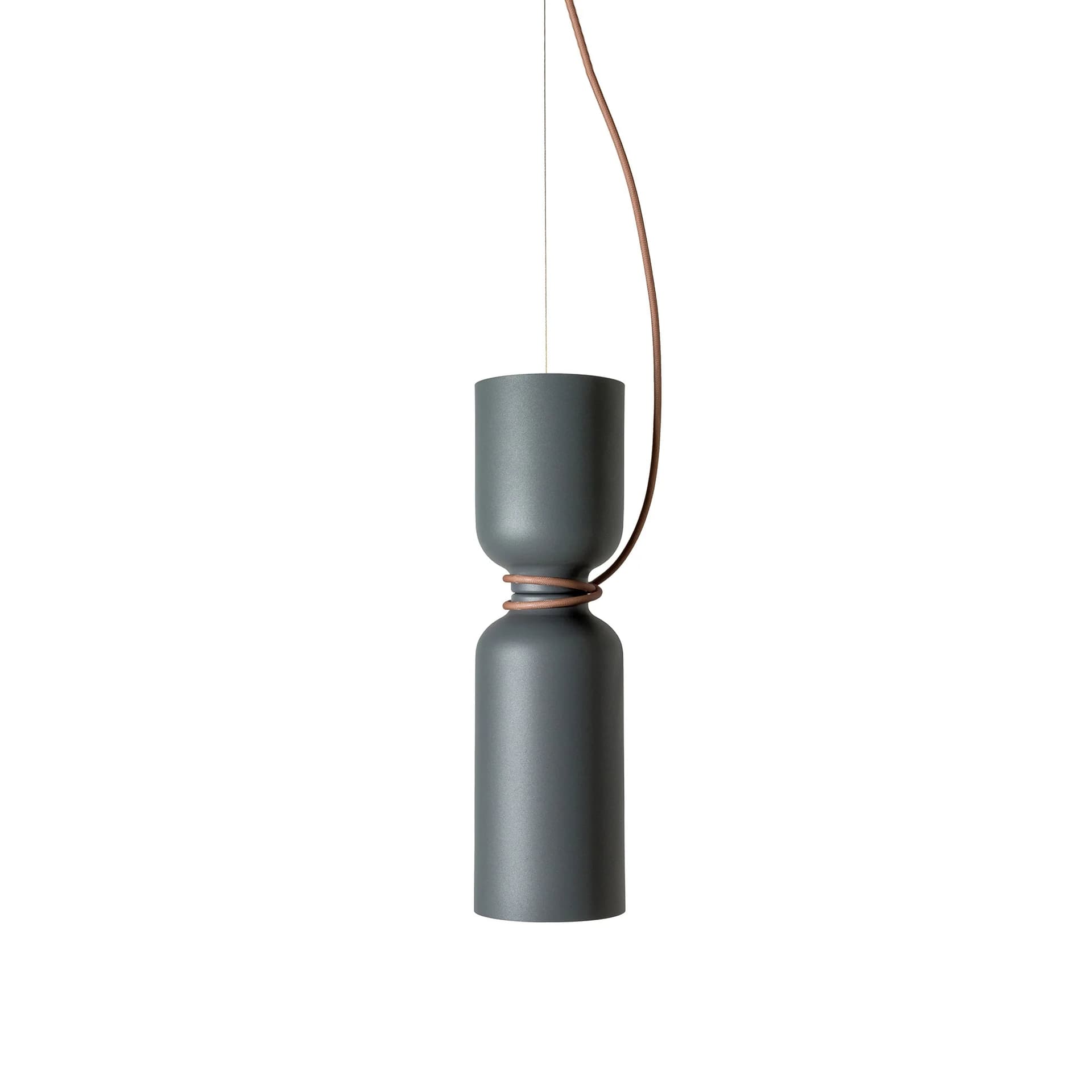 ANDlight Spotlight Volumes Pendant in avocado spun-aluminum, 5.5" diameter