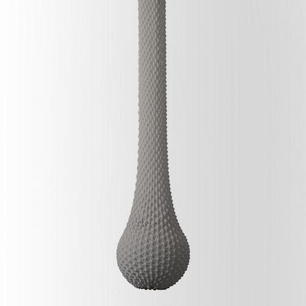 Ariel Zuckerman Knitted Dropped Pendant, Small, light gray acrylic fiber, 12" diameter