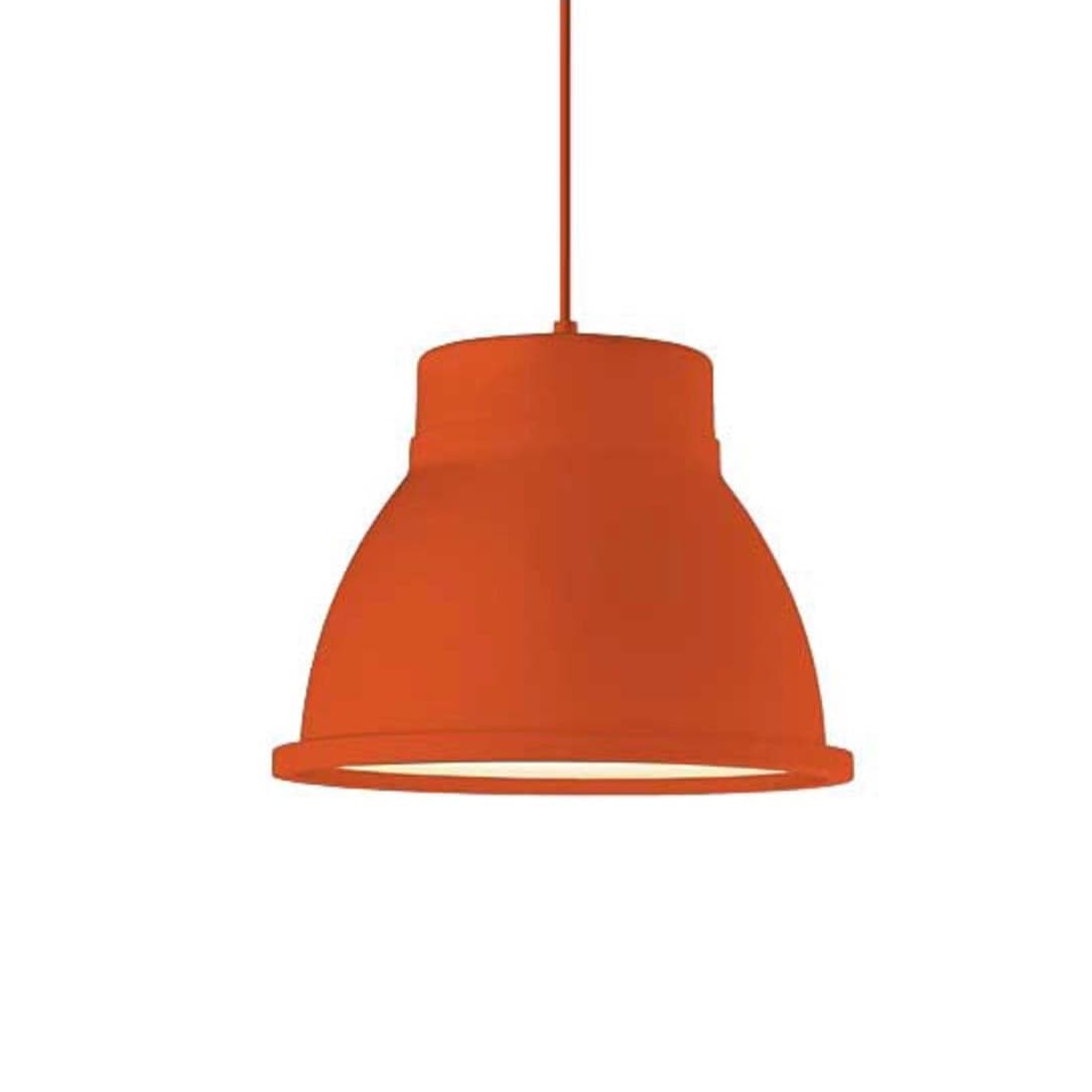 Muuto Studio Pendant Lamp in red powder-lacquered aluminium with glass diffuser