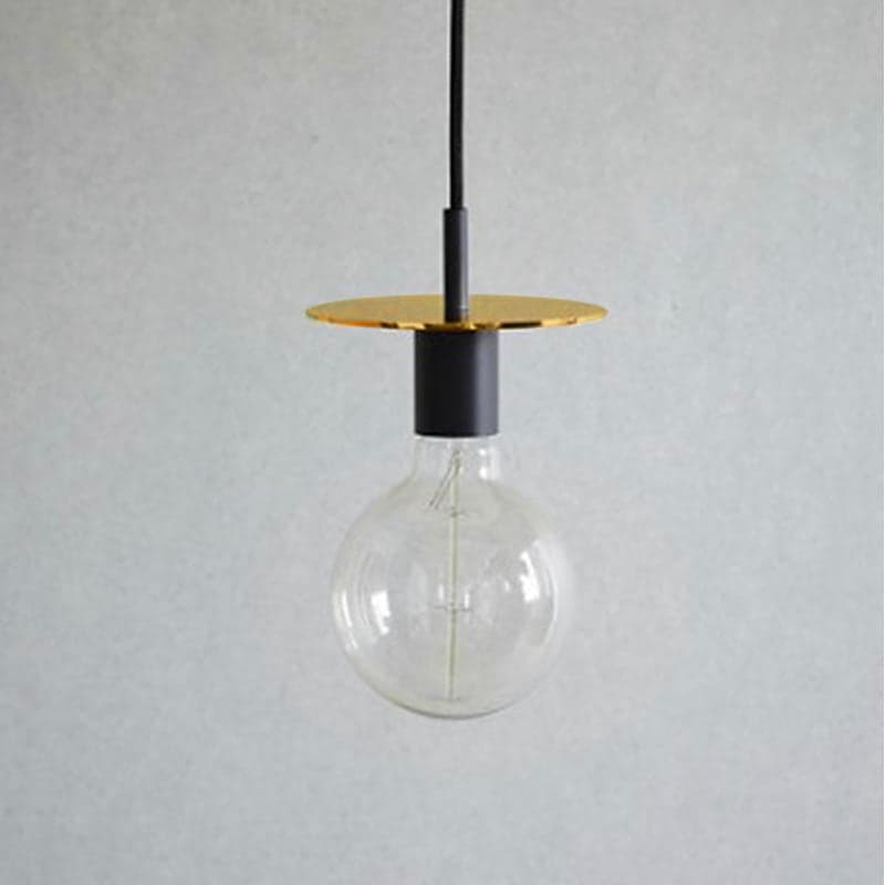 Friends + Founders LA Lampe Pendant Light in aged brass and black with adjustable textile cord