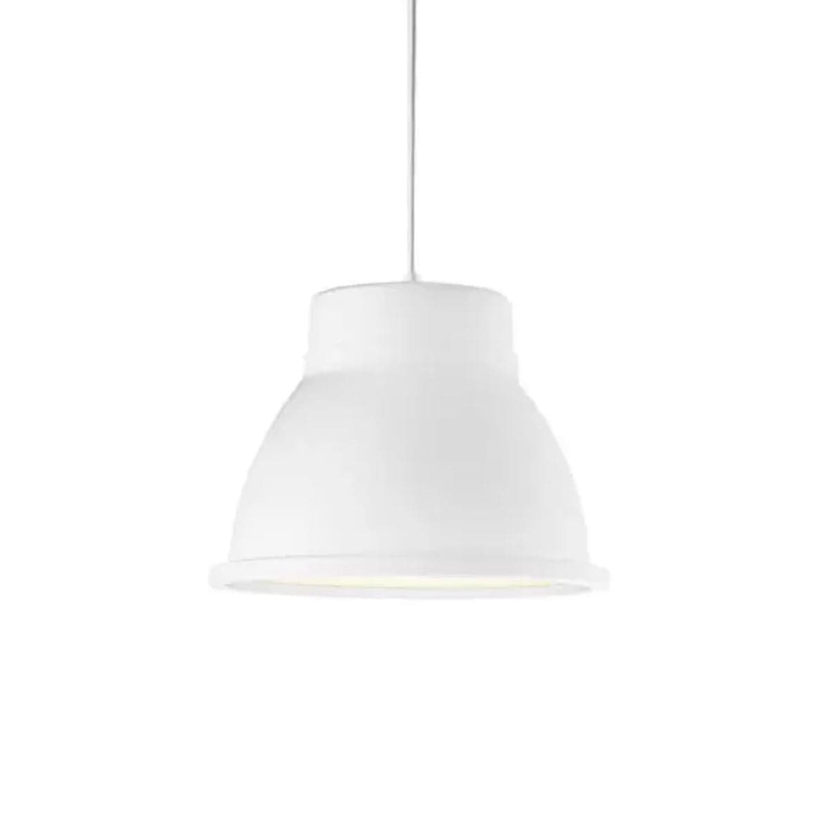 Muuto Studio Pendant Lamp in white powder-lacquered aluminium with glass diffuser