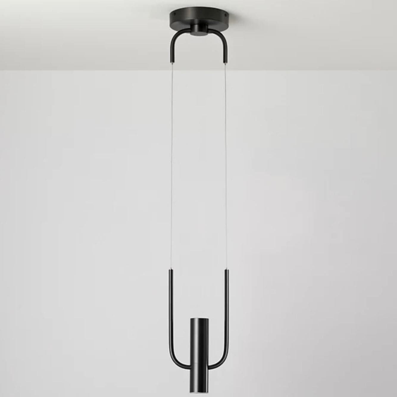 CVL Storm Pendant Light in satin graphite with ship's lantern-shaped shade