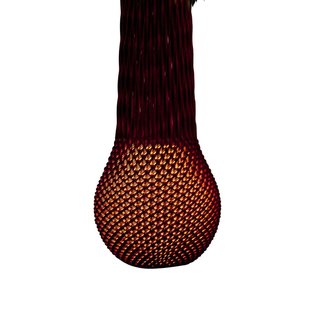 Ariel Zuckerman Knitted Dropped Pendant, Large, red acrylic fiber, 20 inches diameter