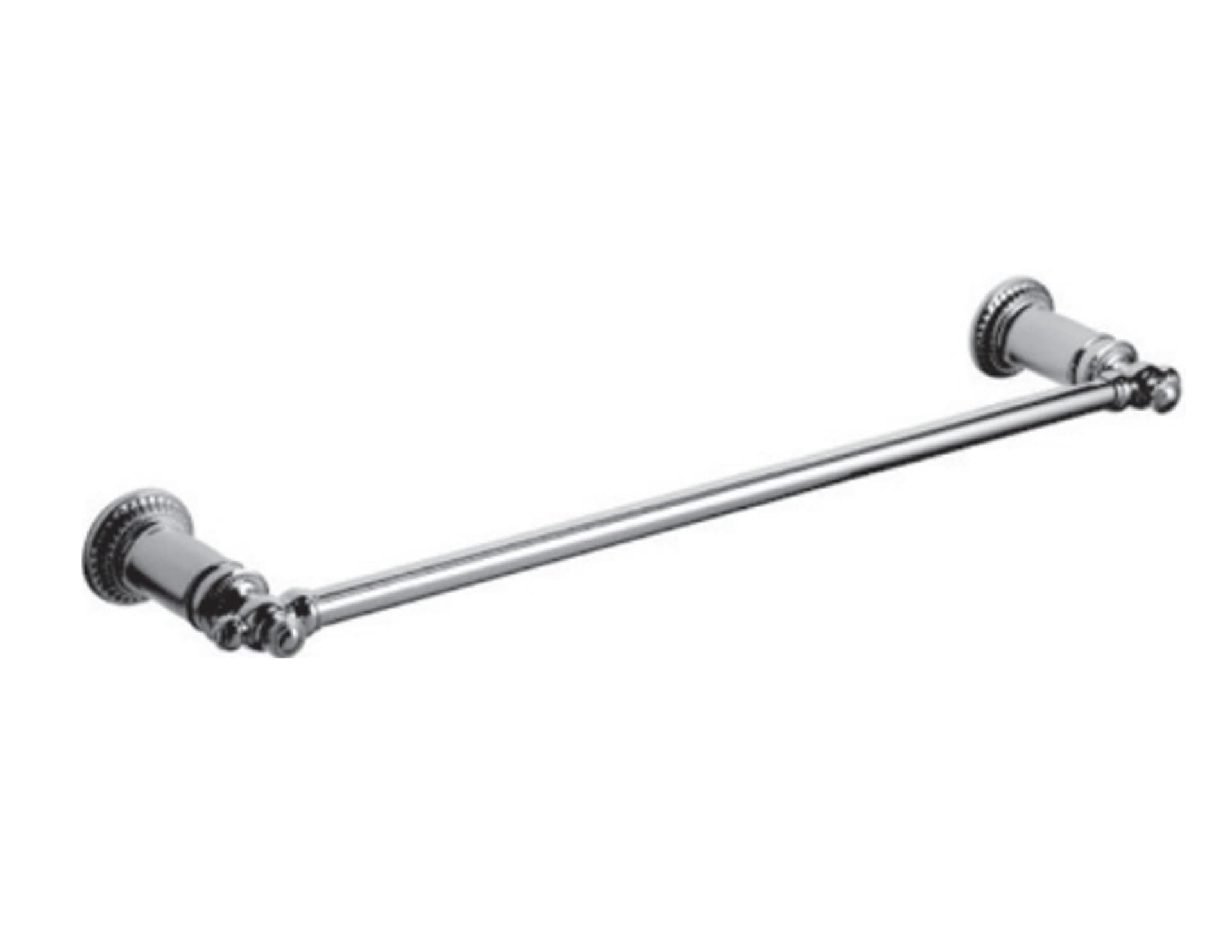 Vissoni 18" Towel Bar in Platinum with satin finish, solid brass construction