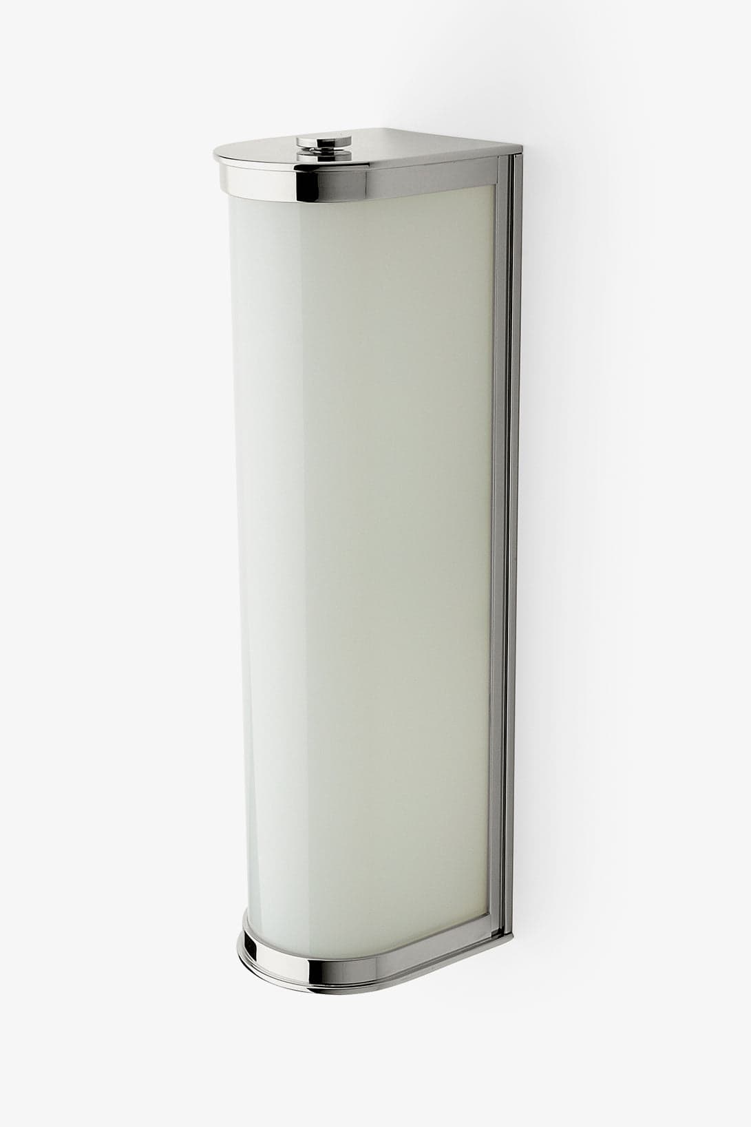 Waterworks | Oriel II Wall Mounted Single Arm Sconce, Glass Shade, Chrome