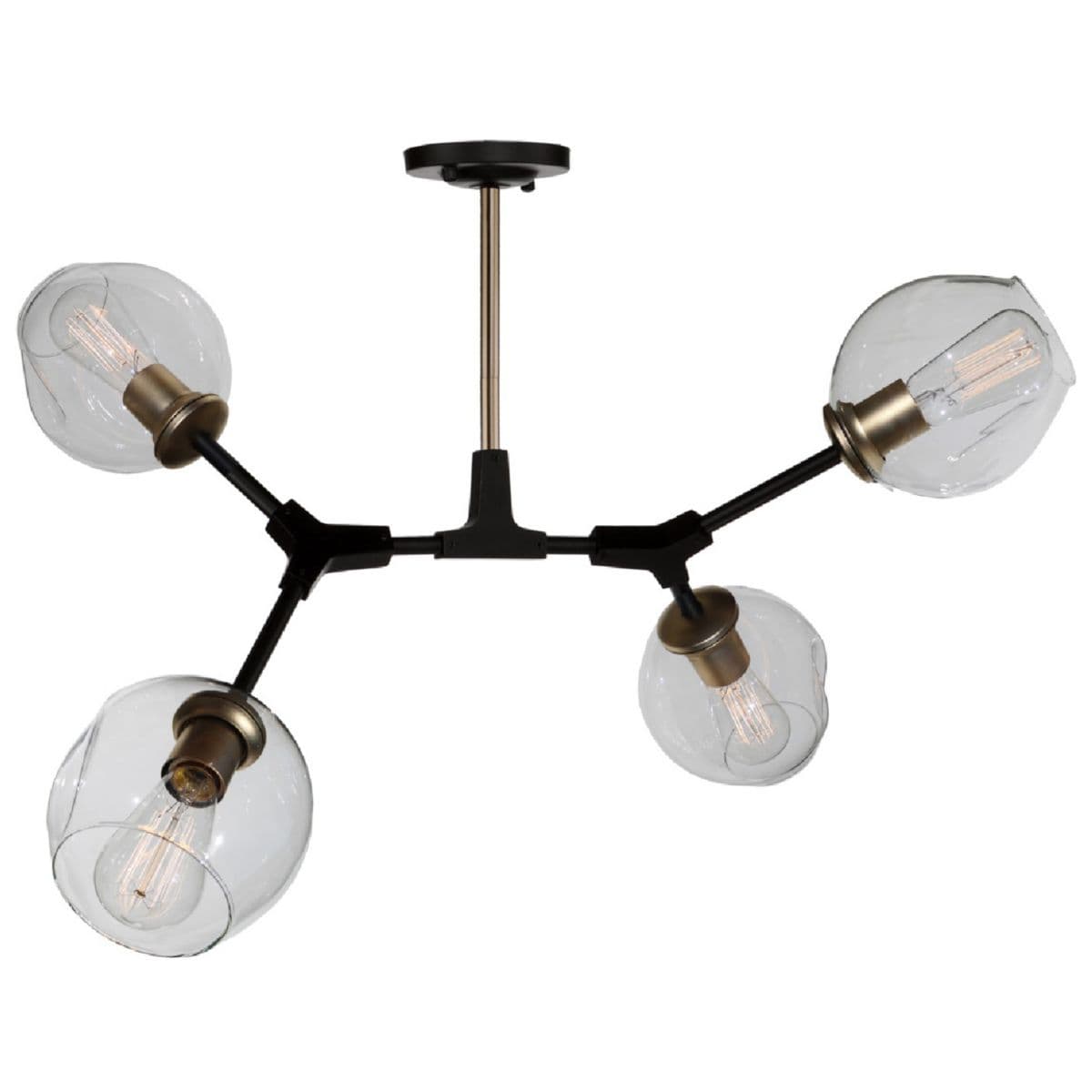 Artcraft | Organic Semi-Flushmount — Vintage Brass