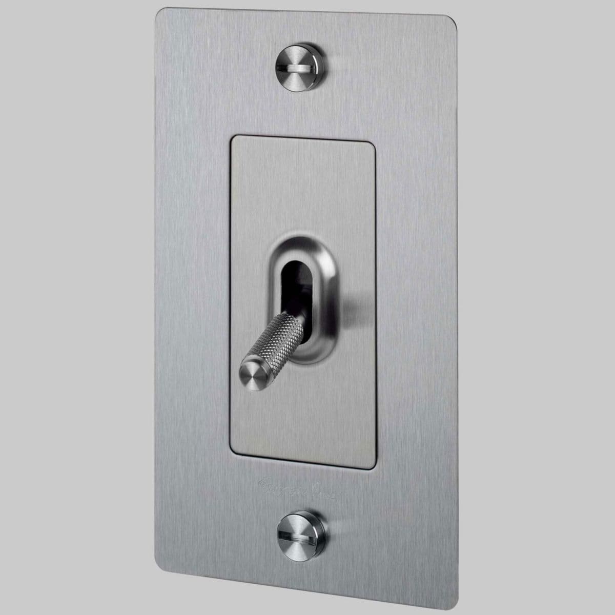 Buster + Punch | Toggle Switch — Steel, 1-Gang, Without Logo, Cross