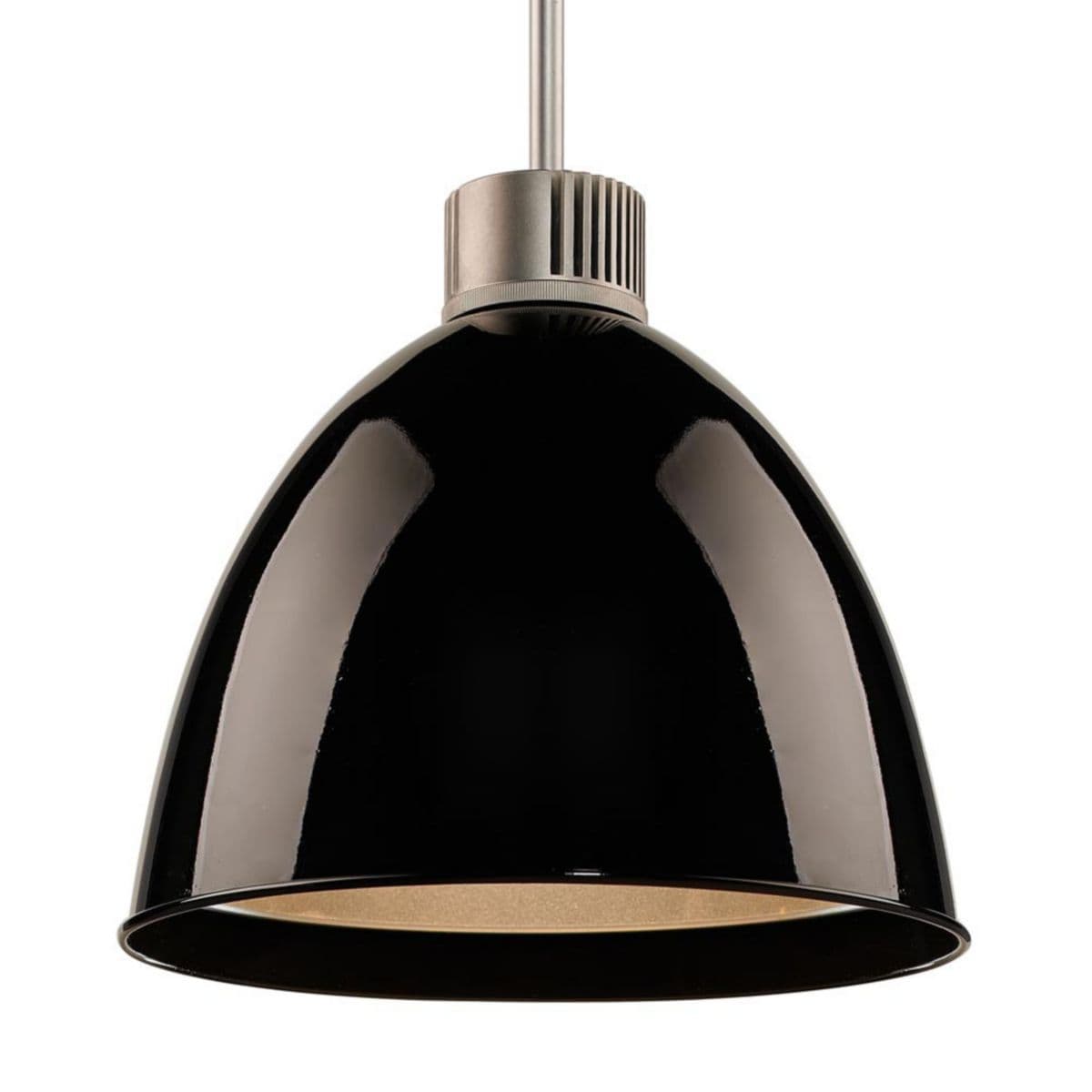 Bruck Lighting | Classic Pendant — Black, Matte Chrome, 4-inch Monopoint, Incandescent
