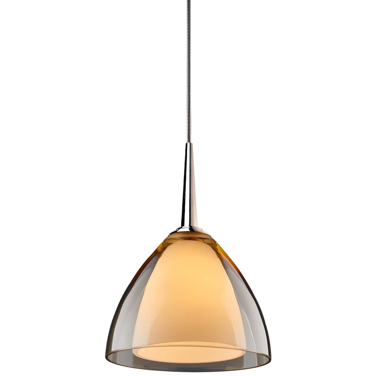 Bruck Lighting | Rainbow Mini Pendant — Smoky, Chrome