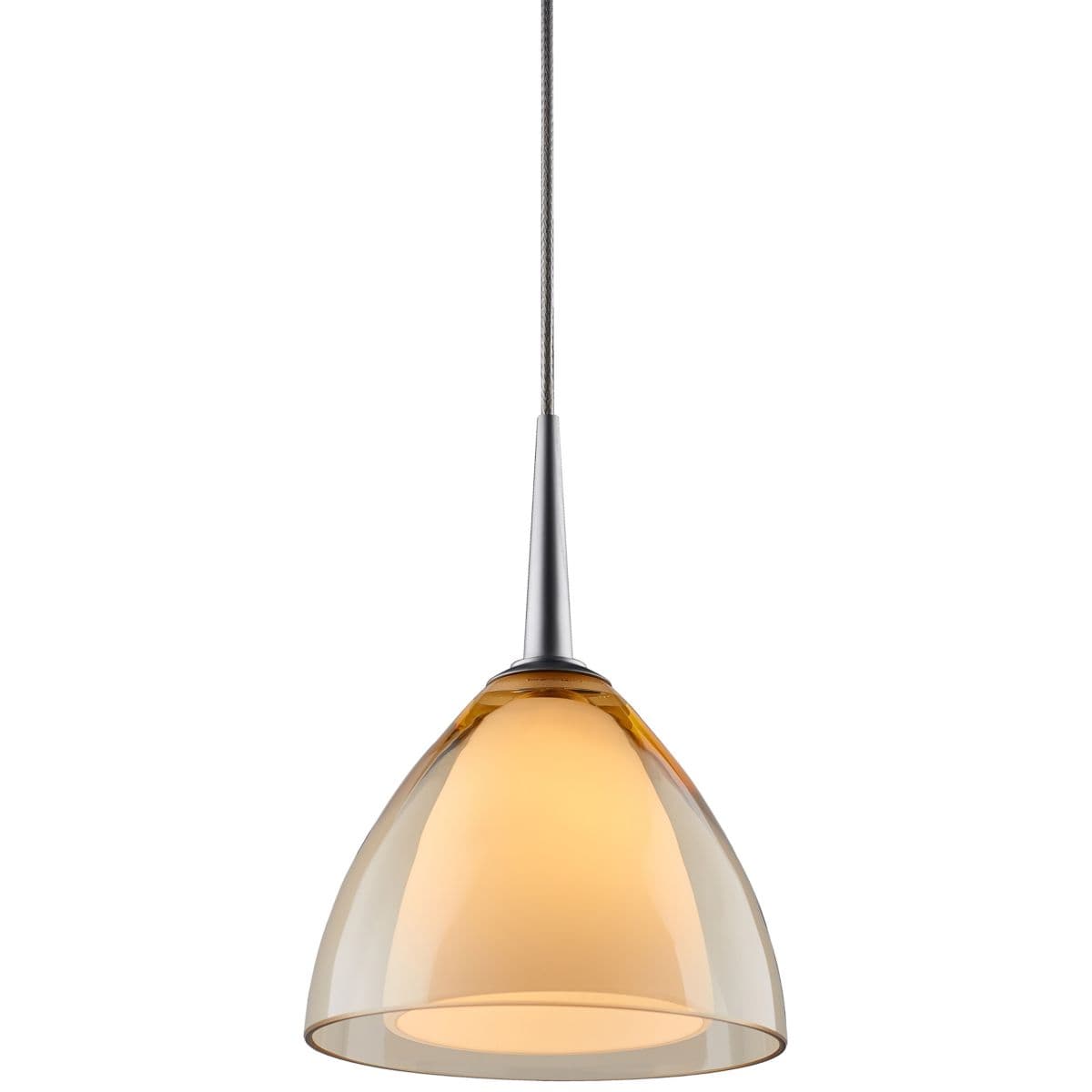Bruck Lighting | Rainbow Mini Pendant — Smoky, Matte Chrome