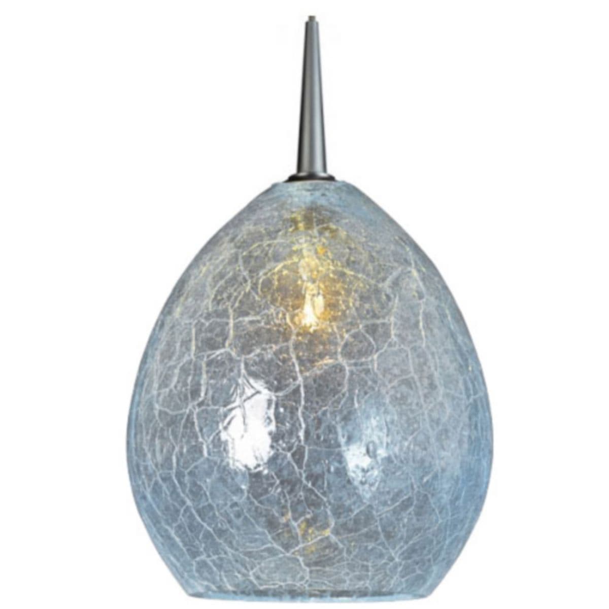 Bruck Lighting | Vibe Down Pendant Light — Glacier, Matte Chrome, 4-Inch Canopy