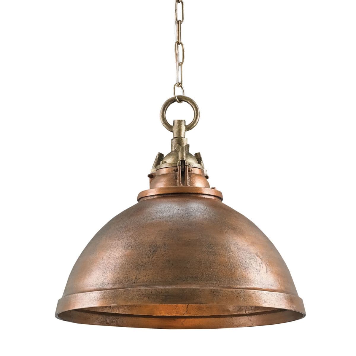 Currey & Company | Admiral Pendant — Copper and Antique Brass