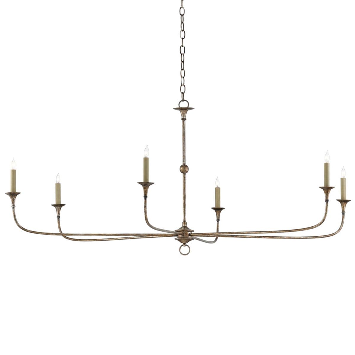 Currey & Company | Nottaway Chandelier — Pyrite Bronze, 6
