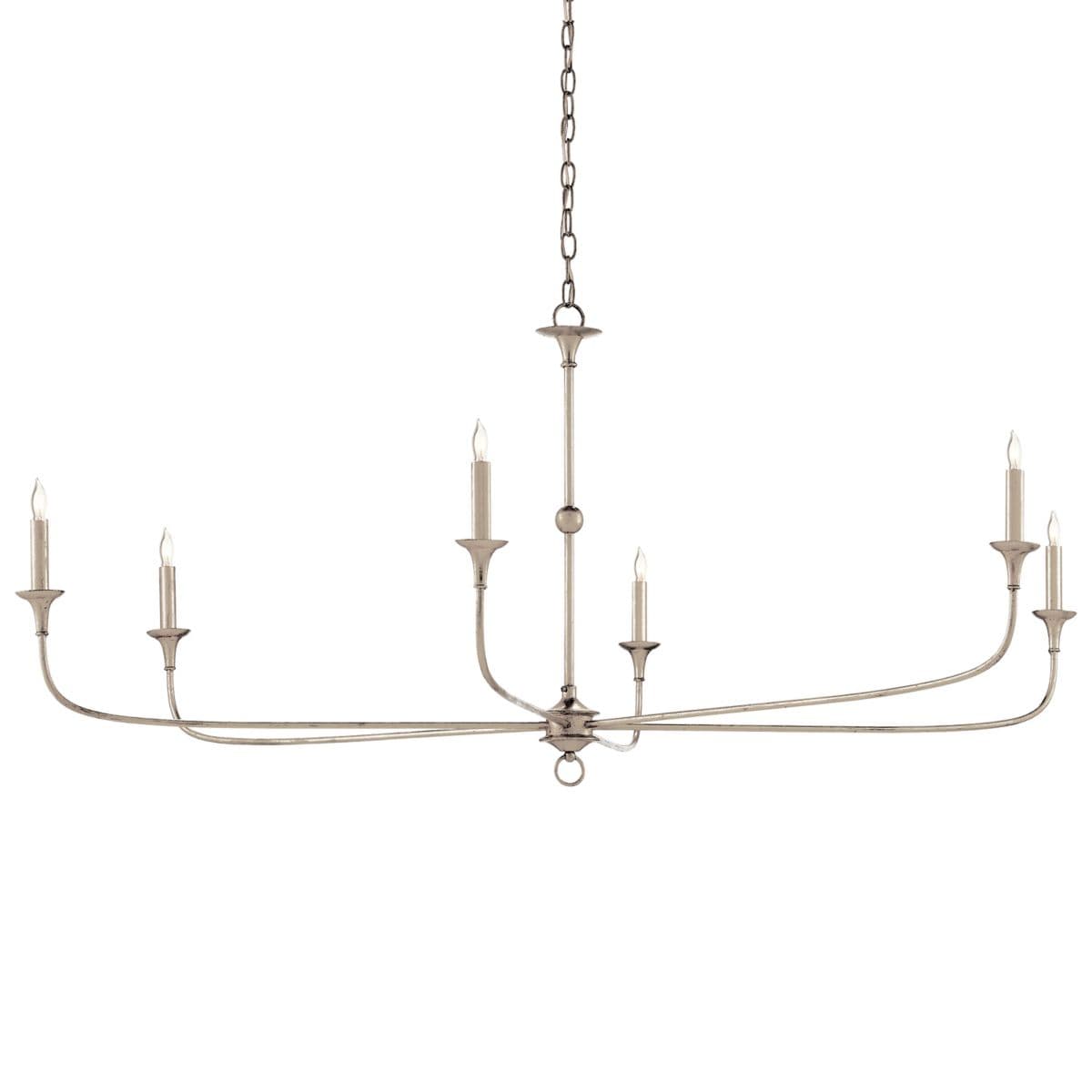 Currey & Company | Nottaway Chandelier — Wrought Iron, 6