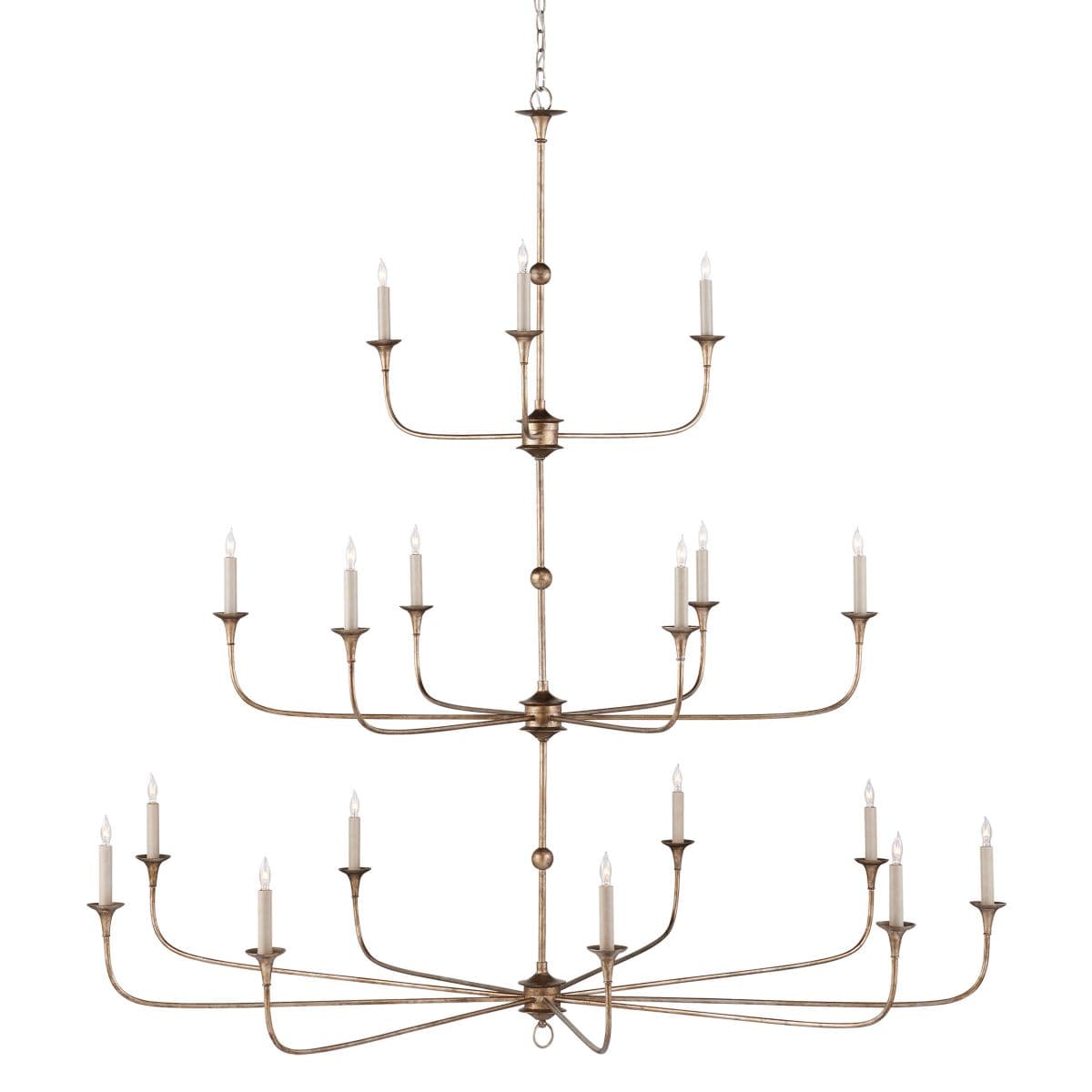 Currey & Company | Nottaway Grande Chandelier — Pyrite Bronze