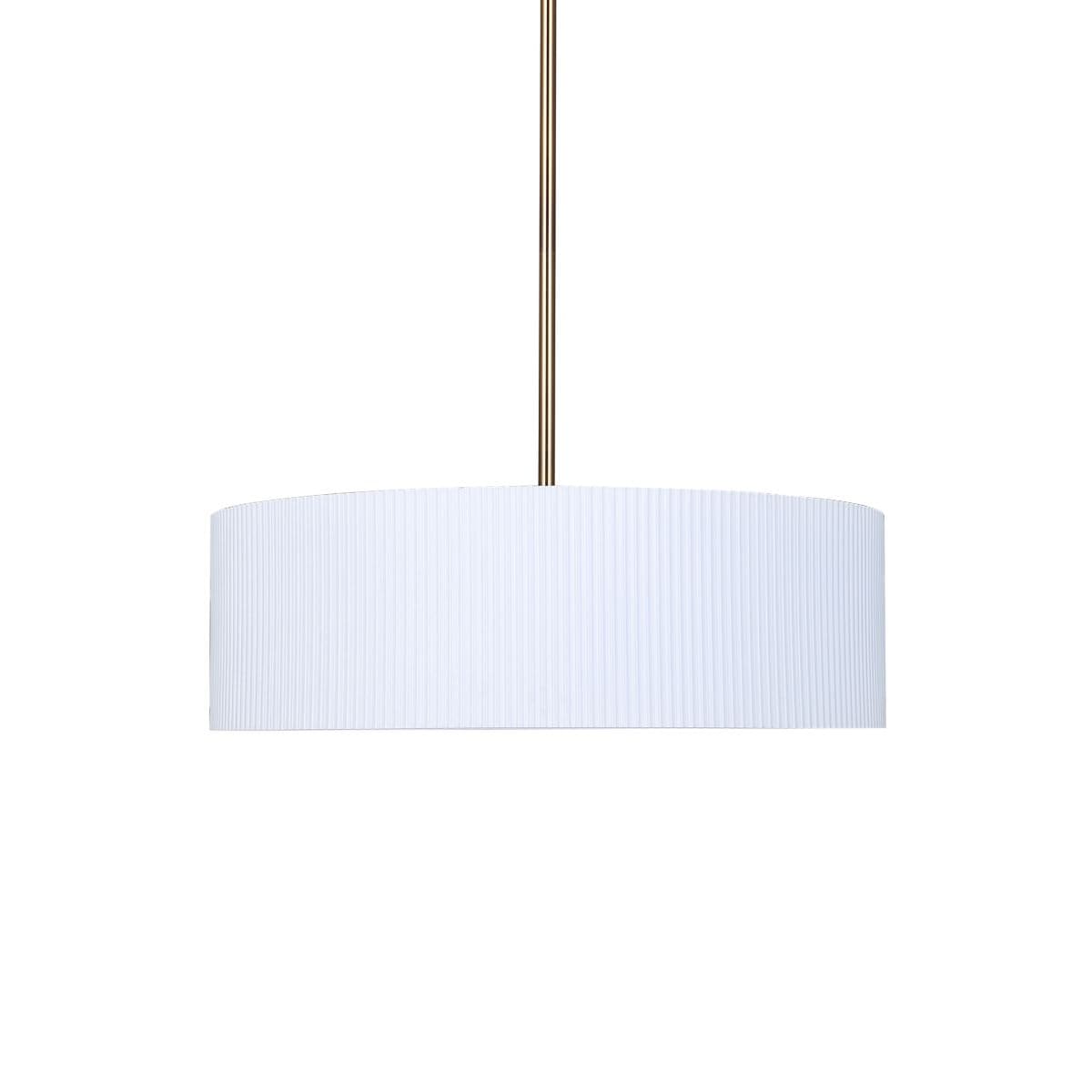 Canarm | Rexton Pendant — Matte White with Gold, Small