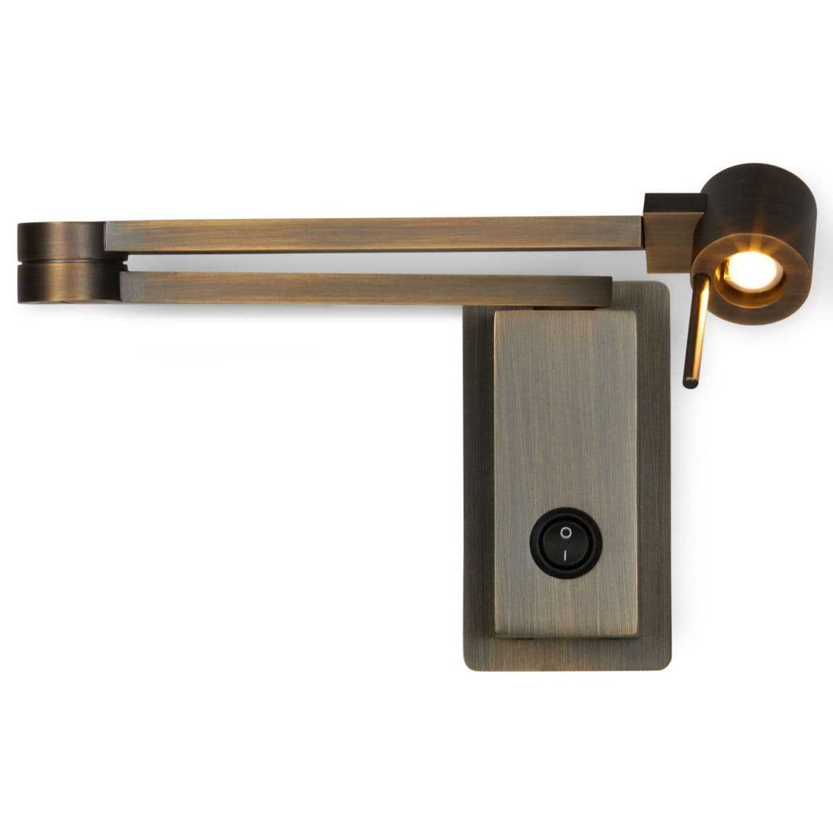 Contardi Lighting | Manhattan Swingarm LED Wall Sconce — Satin Bronze, With Switch
