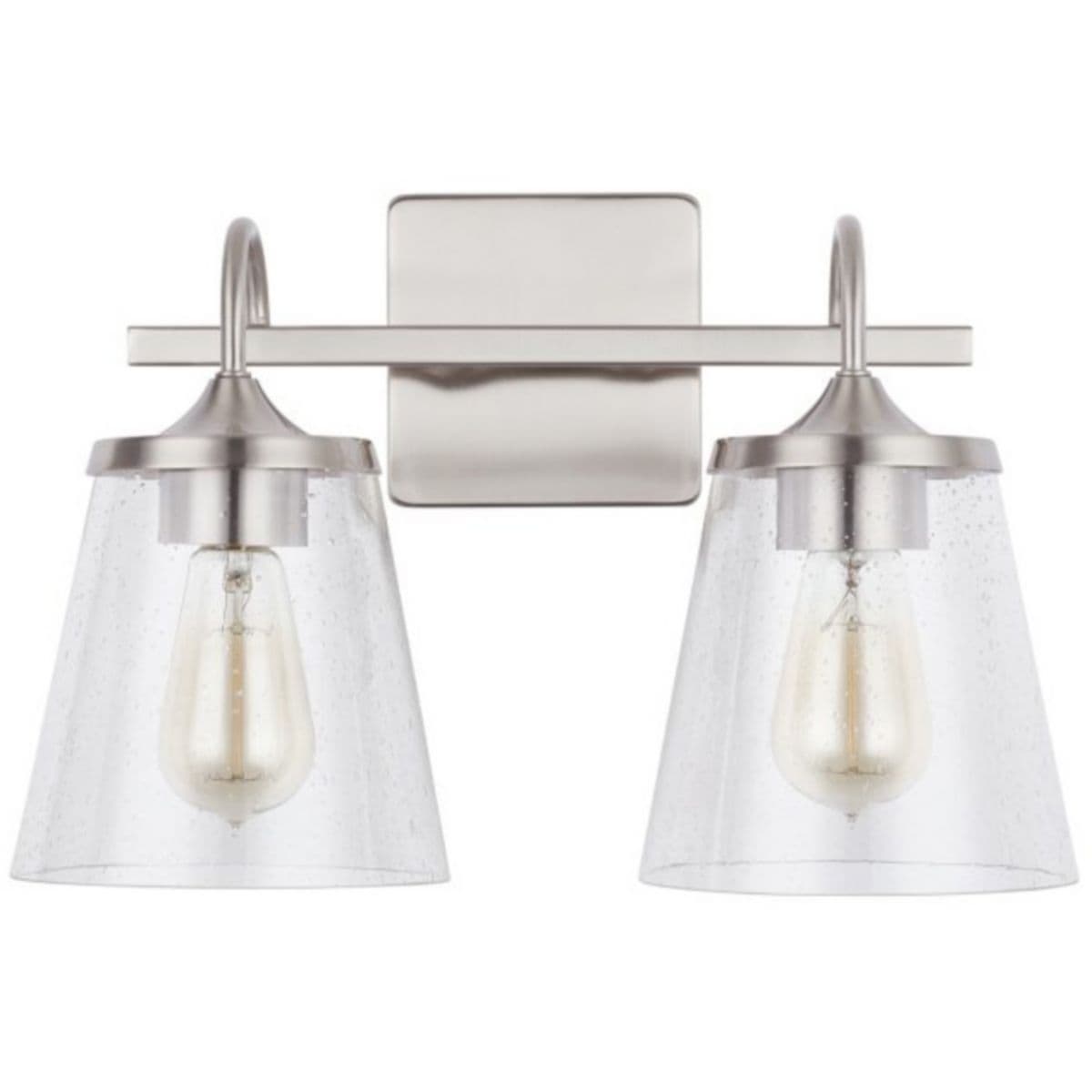 Capital Lighting | Seeded Glass Bell Bath Bar — Brushed Nickel, 2