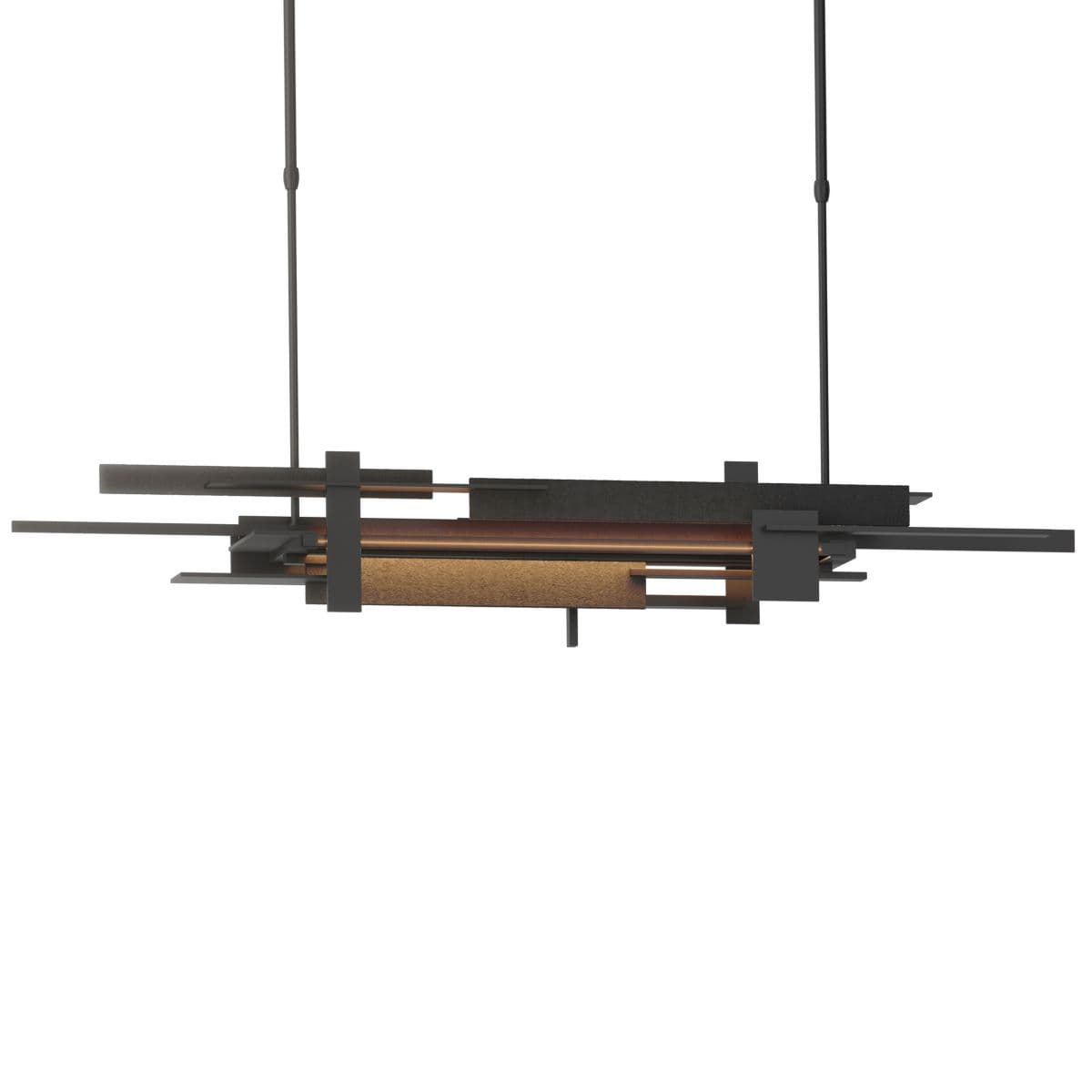 Hubbardton Forge | Planar LED Linear Suspension — Black, Black, Standard, Large