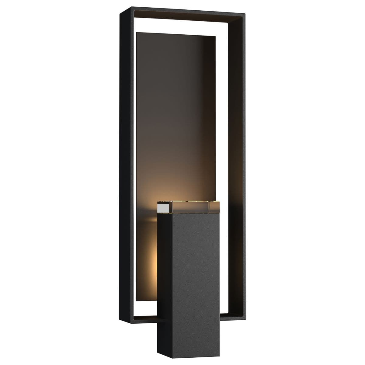 Hubbardton Forge | Shadow Box Outdoor Wall Sconce — Coastal Black, Coastal Oil Rubbed Bronze, Large, Standard