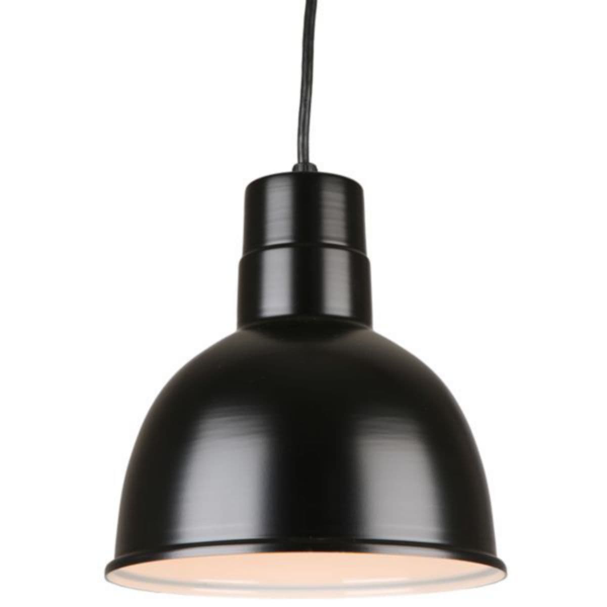 Hi-Lite | Deep Bowl Pendant — Black, 12 in, Without