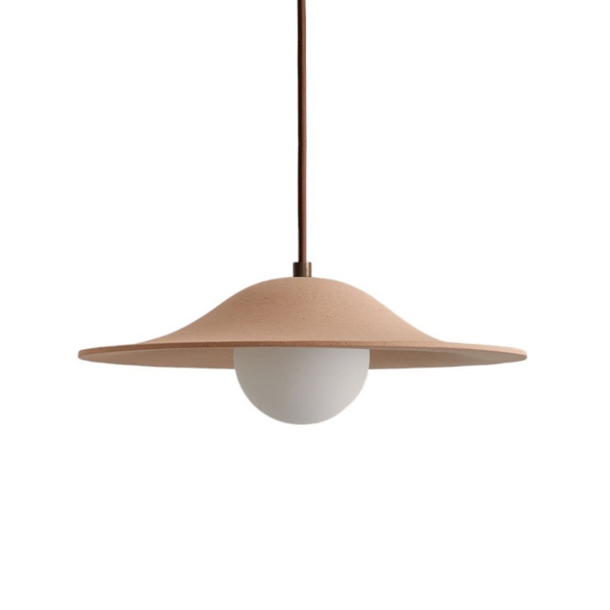In Common With | Alien Pendant — Tan Clay, Patina Brass