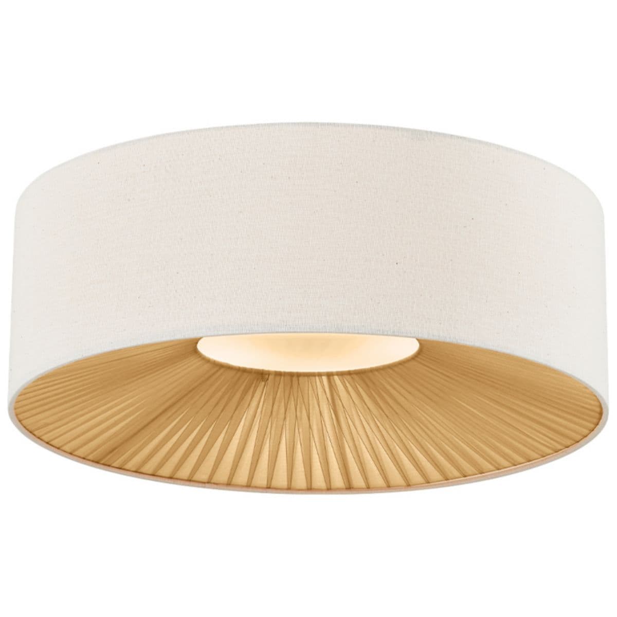 Justice Design Group | Textile Warren Drum Flushmount — Small
