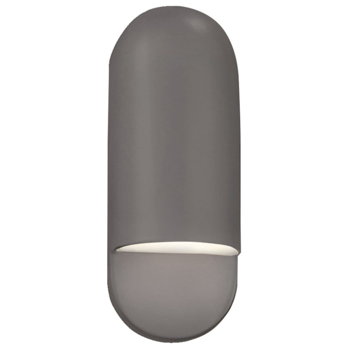 Justice Design Group | Ambiance Capsule ADA Outdoor Wall Sconce by Justice Design G — Gloss Grey, Small, Integrated LED