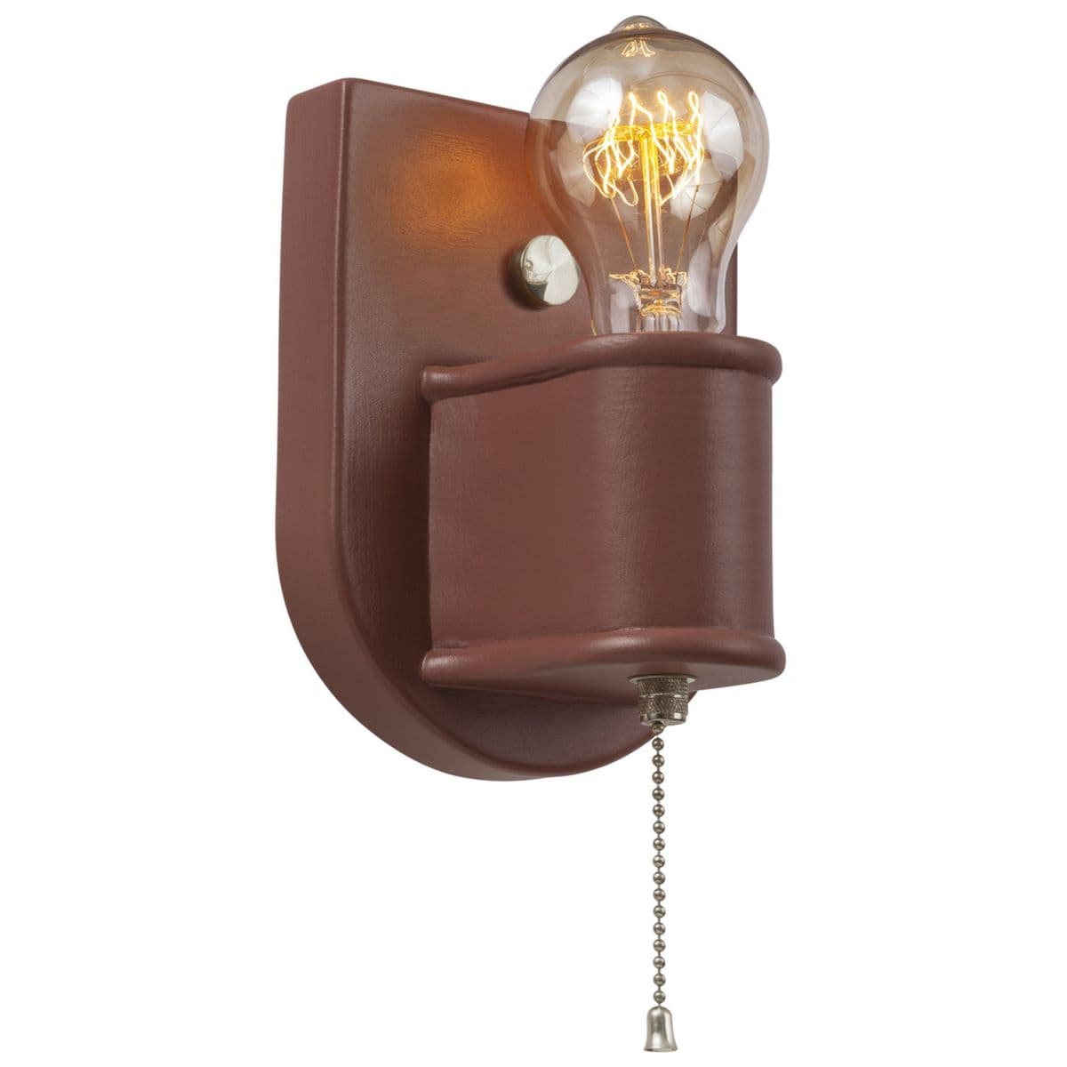 Justice Design Group | Nouveau Wall Sconce — Canyon Clay, Brushed Nickel