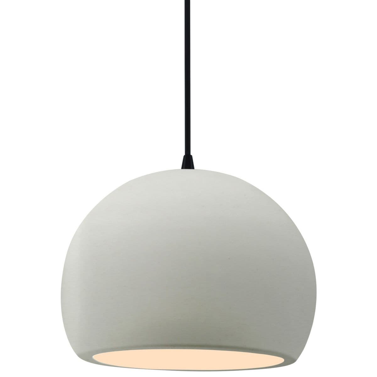 Justice Design Group | Radiance Globe Pendant — Black, Matte White, Matte Black, Small, Integrated LED