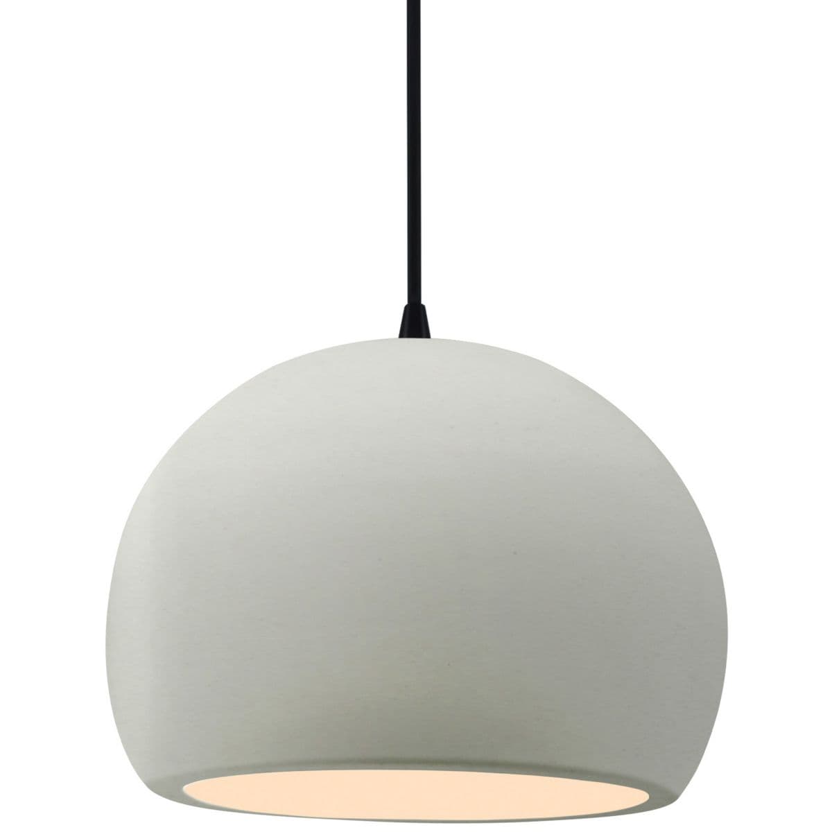 Justice Design Group | Radiance Globe Pendant — Black, Matte White, Matte Black, Medium, Replaceable Bulb