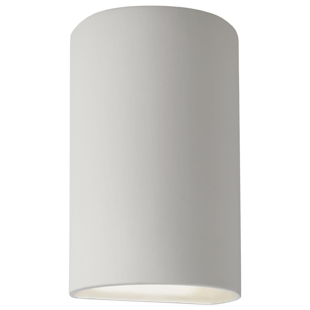 Justice Design Group | Ambiance Cylinder Open Top & Bottom Wall Sconce by Justice D — Bisque, Medium, Standard, Replaceable Bulb