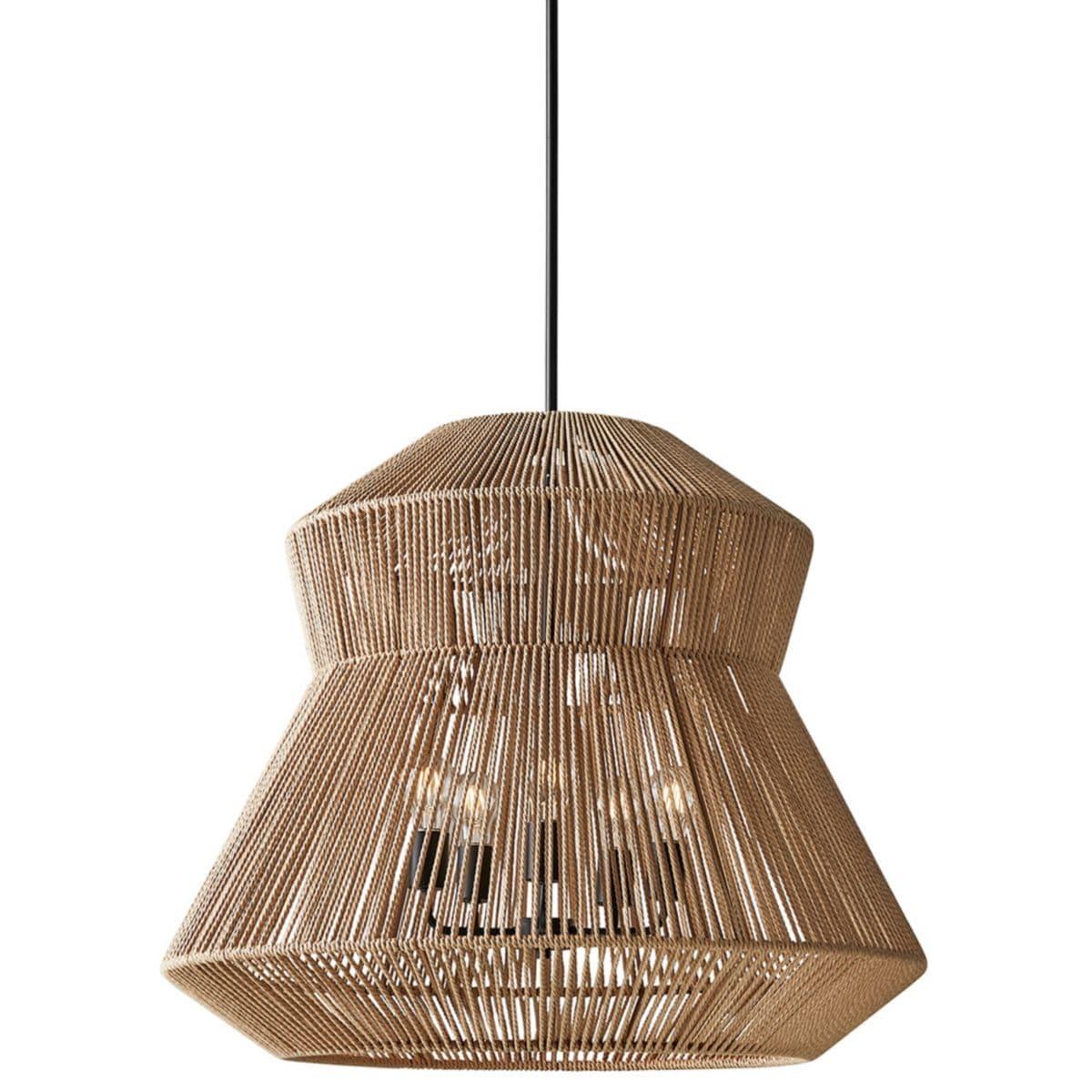 Justice Design Group | Nido Tierred Pendant — Matte Black