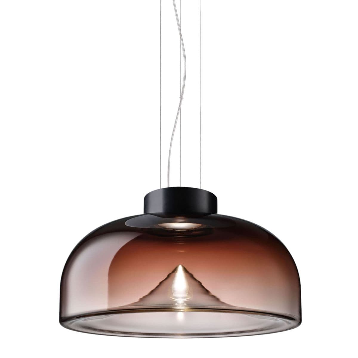 Leucos Lighting | Aella LED Pendant — Burgundy with Matte Black, Medium