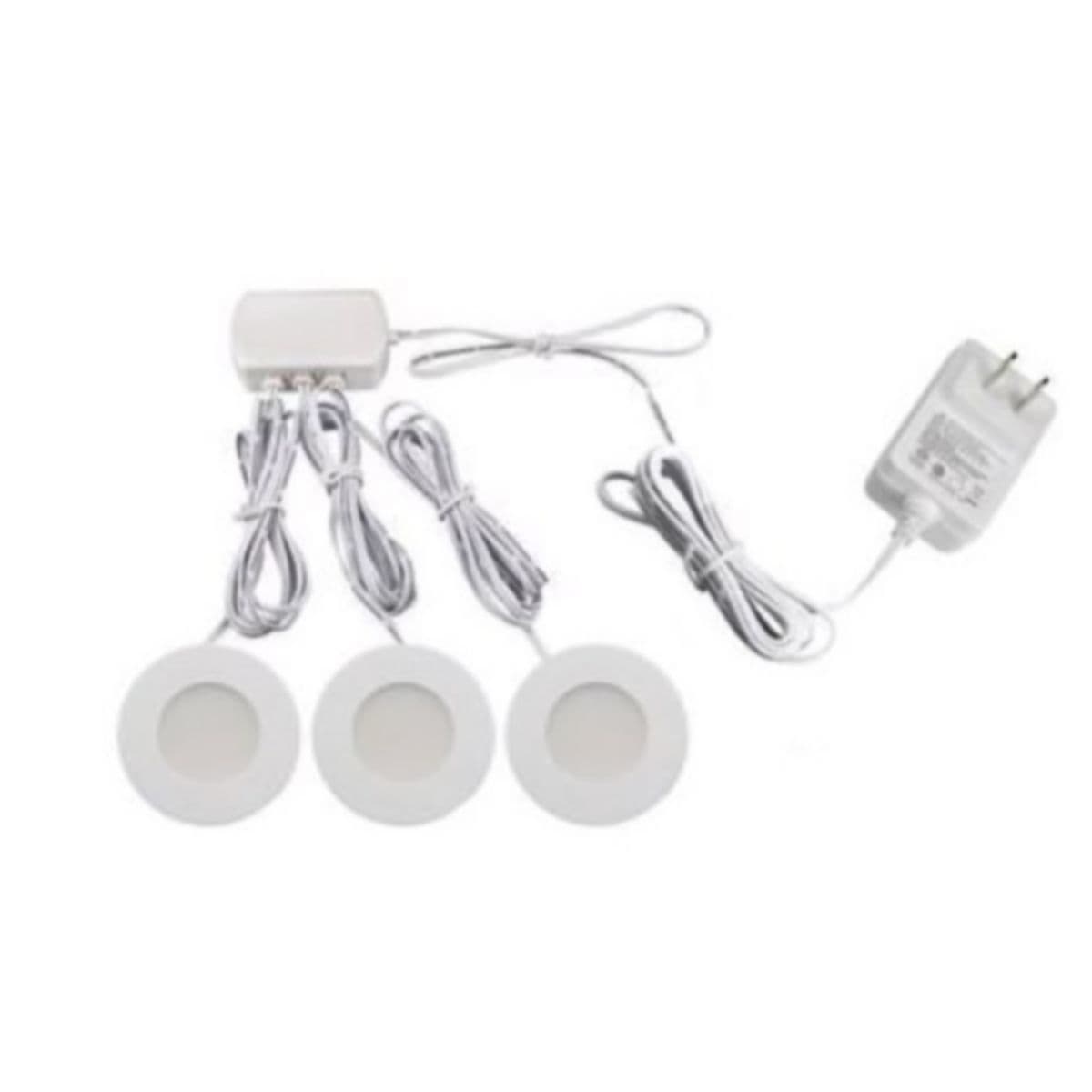 Lotus LED Lights | Ultra Slim LED Puck Lights With Plug-In Driver, Pack of 3