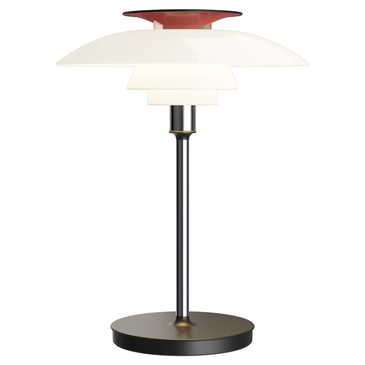 Louis Poulsen | PH 80 LED Portable Lamp — Opal White with High Lustre Chrome Plated