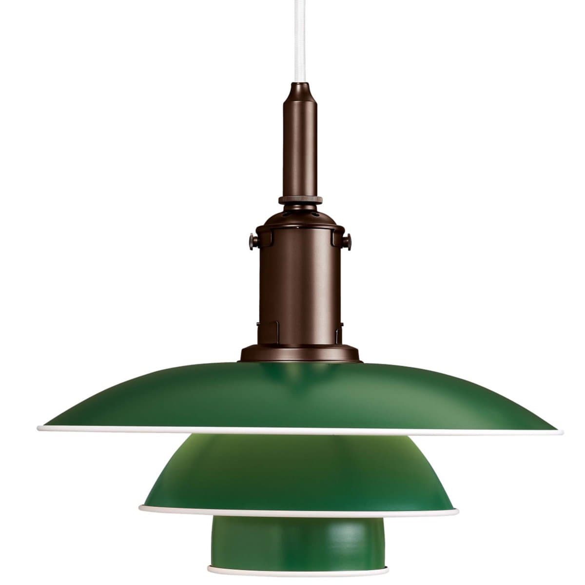 Louis Poulsen PH 3½-3 Pendant with copper detail and three-shade system