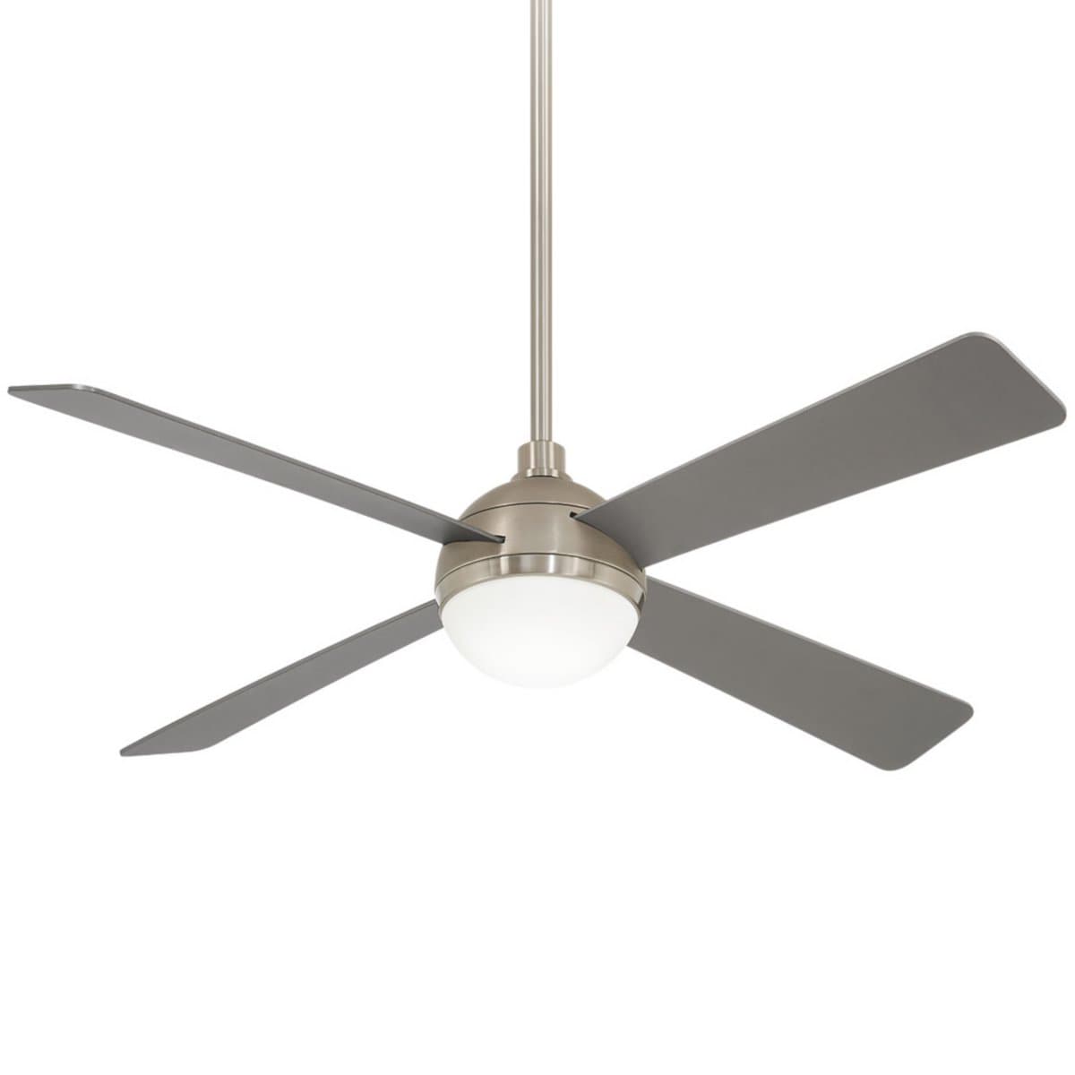 Minka Aire Fans | Orb Ceiling Fan — Brushed Steel & Brushed Nickel with Silver Blades