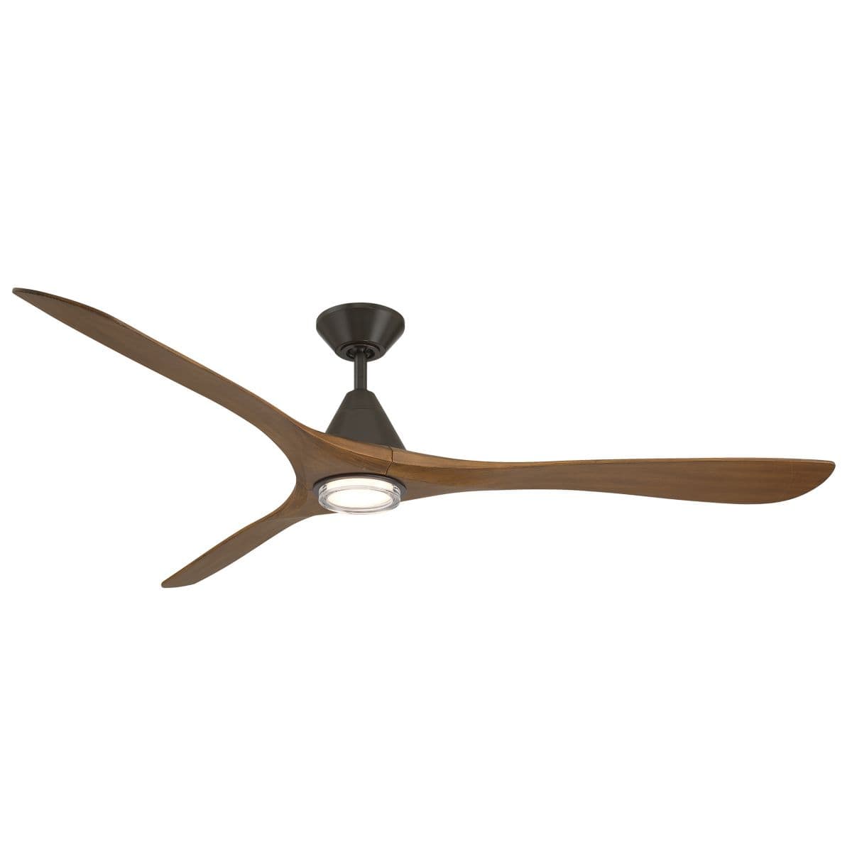 Modern Forms | Carve Indoor/Outdoor Smart LED Ceiling Fan — Bronze with Distressed Koa, 72 in, Yes