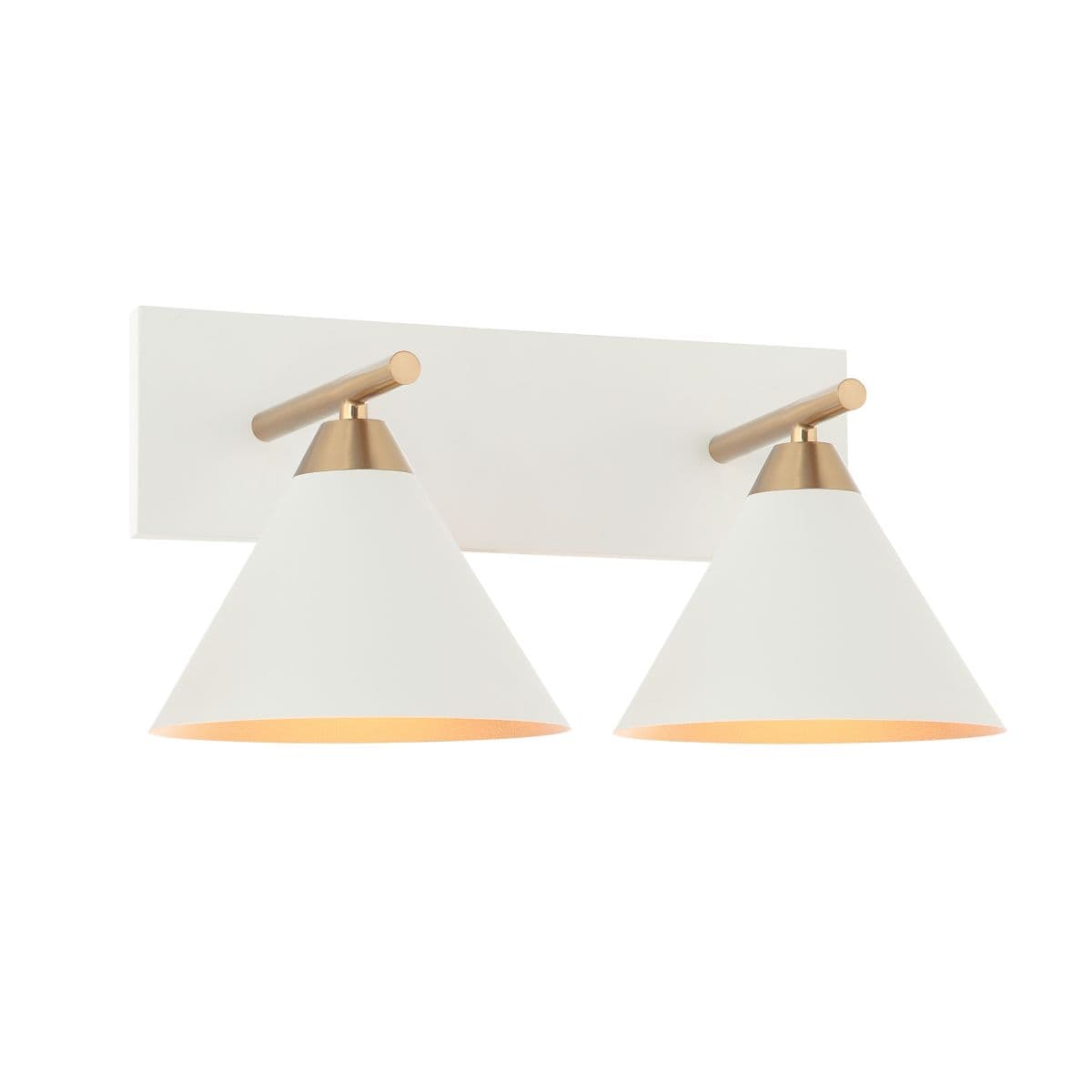 Huxe | Serif Bath Bar — Aged Gold Brass with White, 2