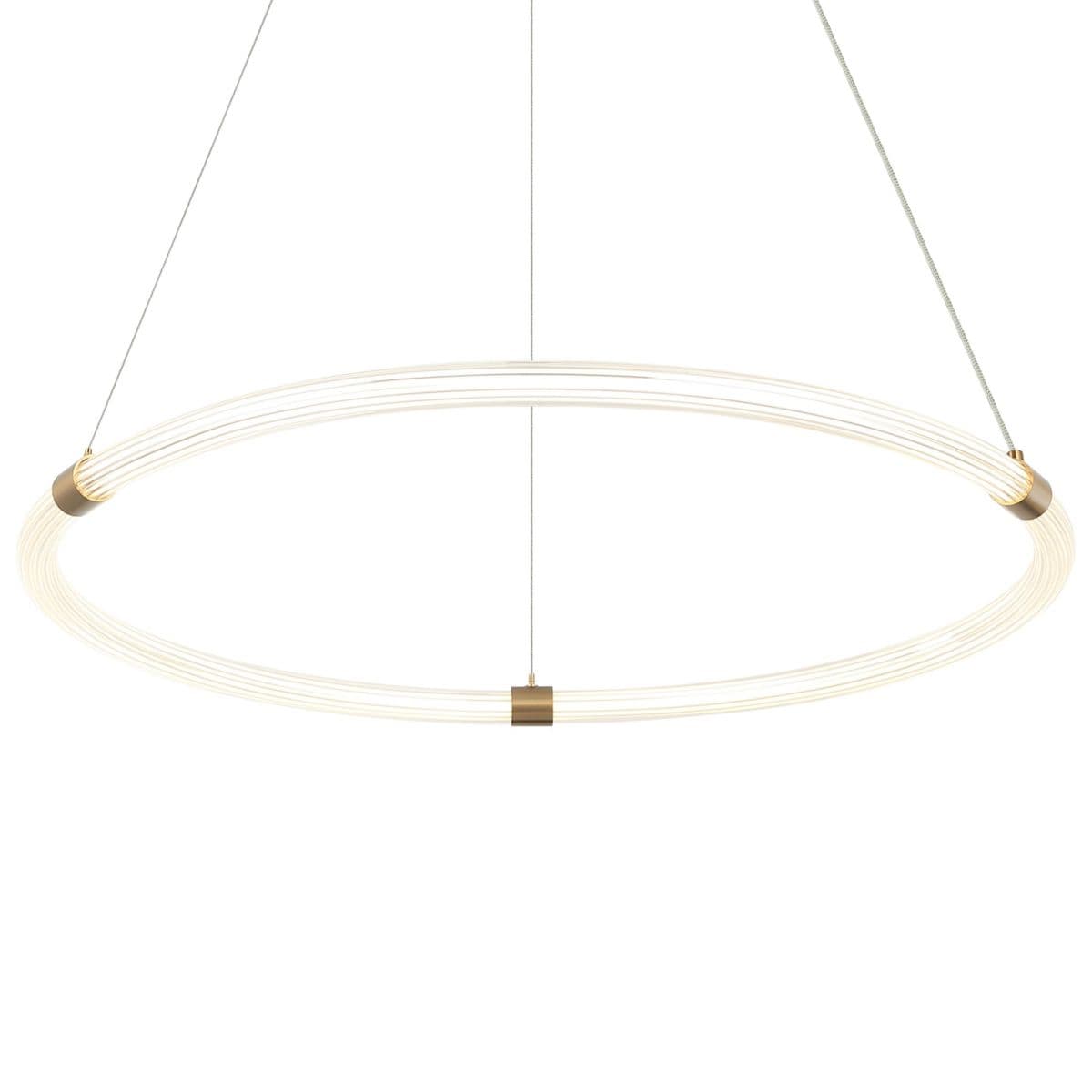 Huxe | Papilla LED Chandelier — Aged Gold Brass, 32 in