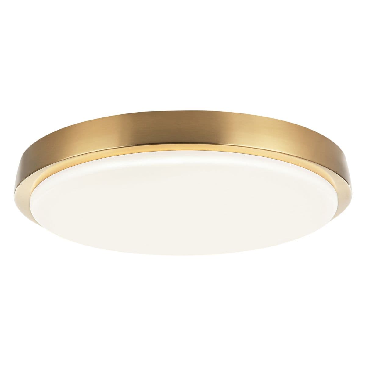Matteo Lighting | Zane LED Flushmount — Aged Gold Brass, Medium