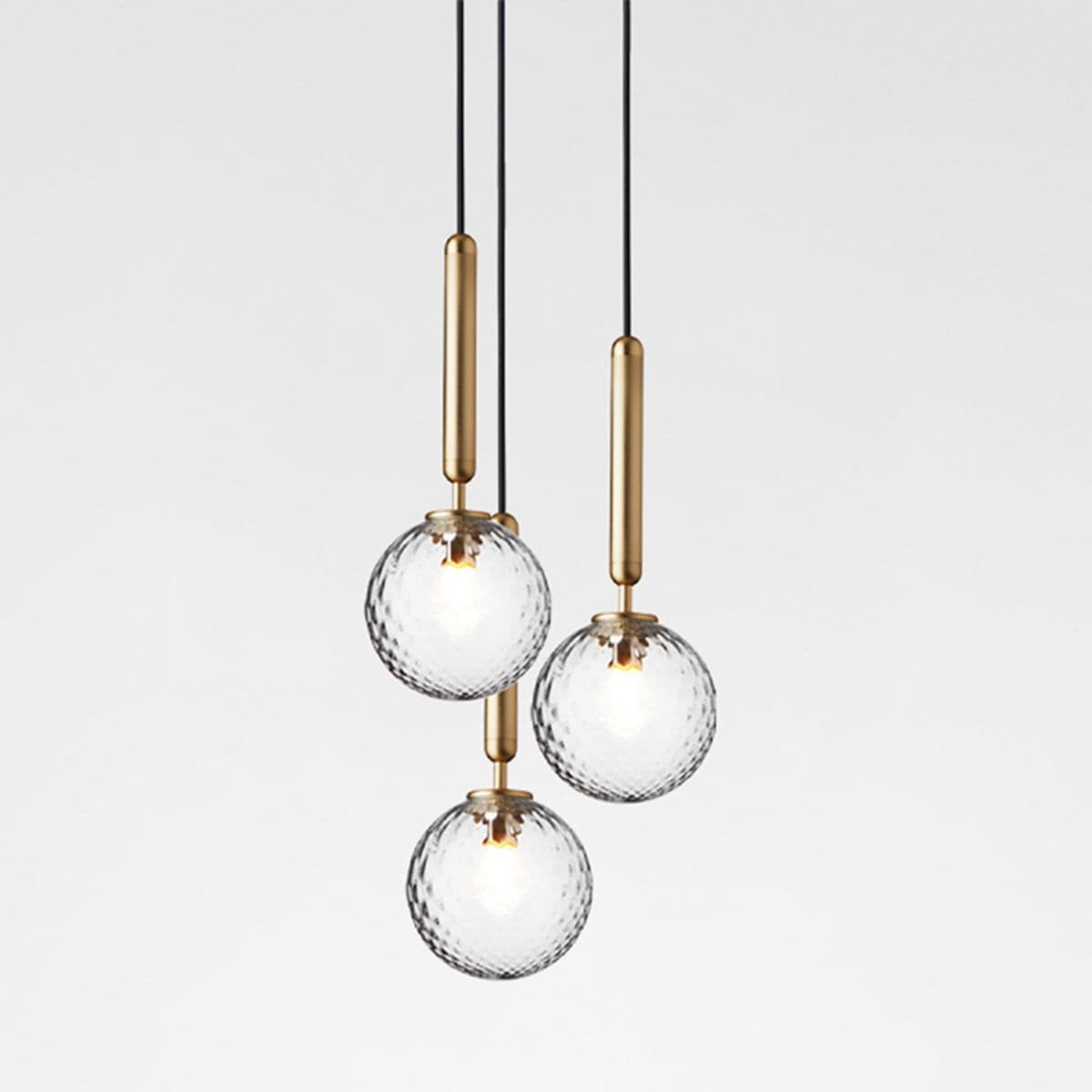 Nuura | Miira Multi-Light Pendant — Brass with Optic Clear, Medium, 3