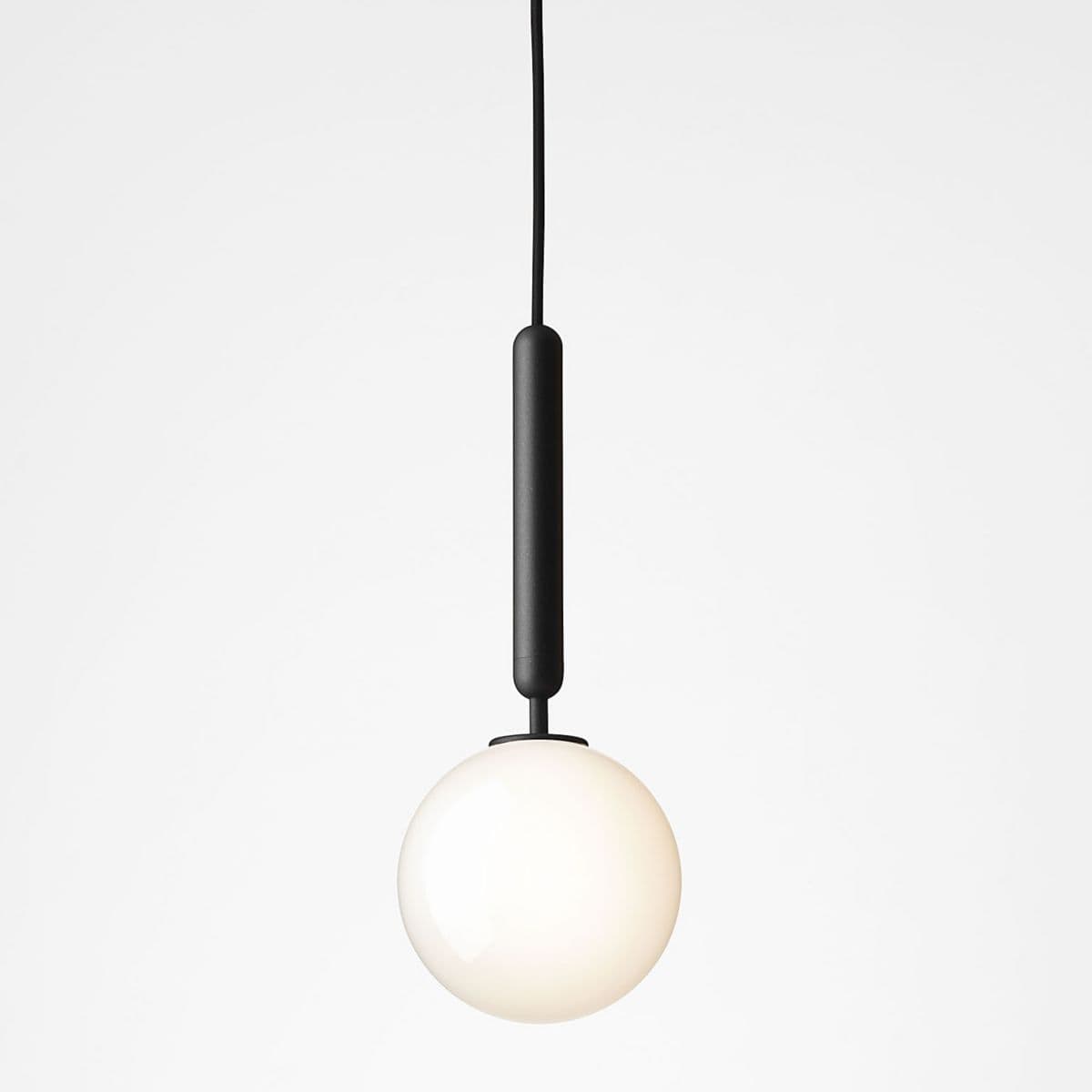 Nuura | Miira Mini Pendant — Opal White, Rock Grey, Medium