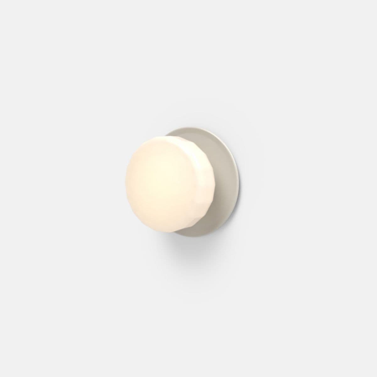 RBW | Pastille Disc Wall Sconce — Silk Grey, Faceted, UL Listed