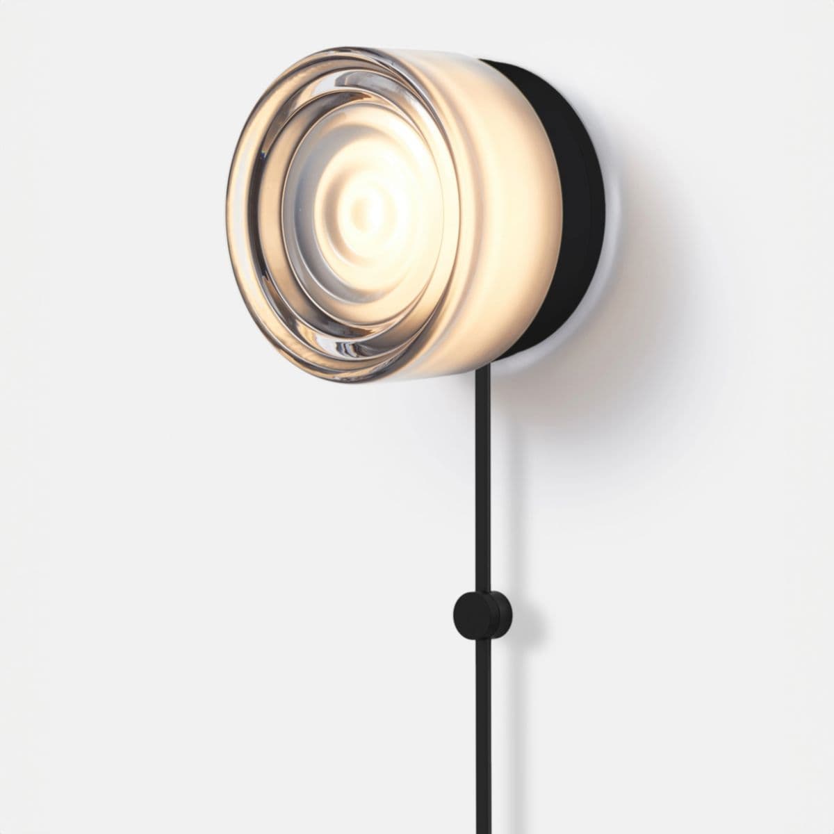 RBW | Ripple Corded LED Wall Sconce — Smoked, Black Anodized, Bottom