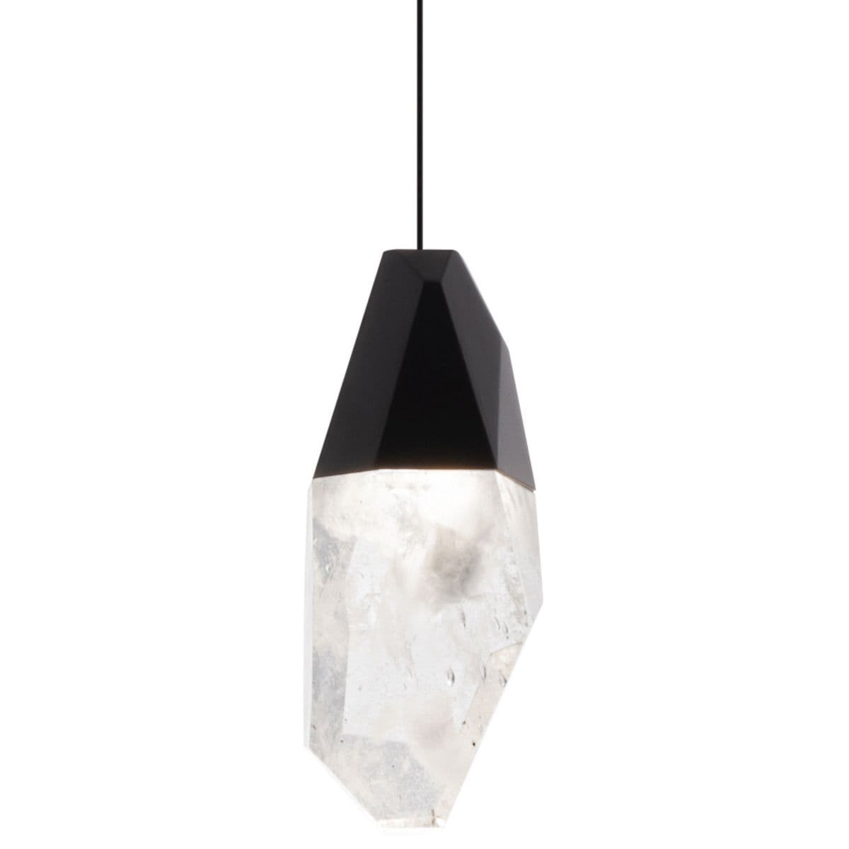 Schonbek Beyond | Martini LED Mini Pendant — Black, Optic Haze Crystal