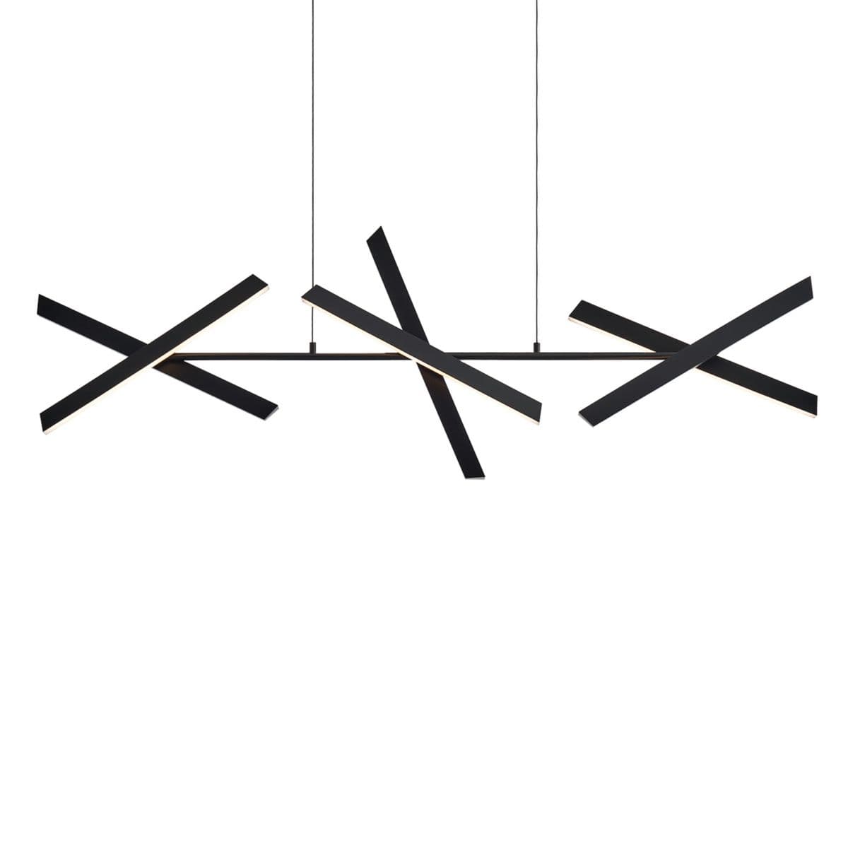 Seed Design | Konnect LED Linear Suspension — Matt Black, 57 In