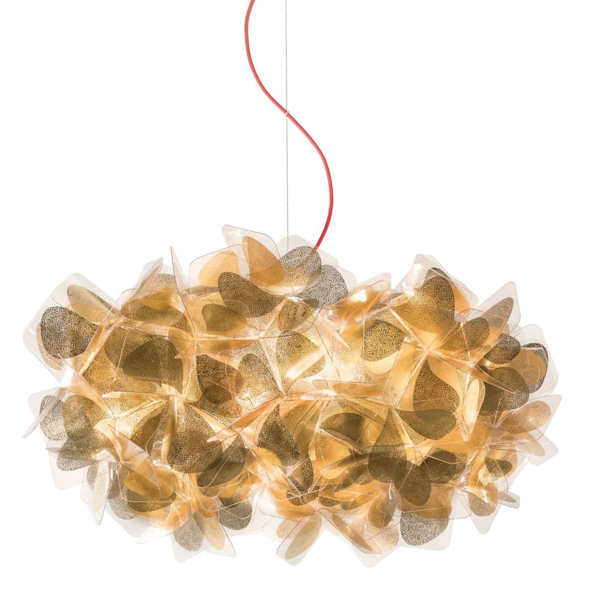 Slamp | Clizia Suspension — Red, Mama non MamaGold, 20 In