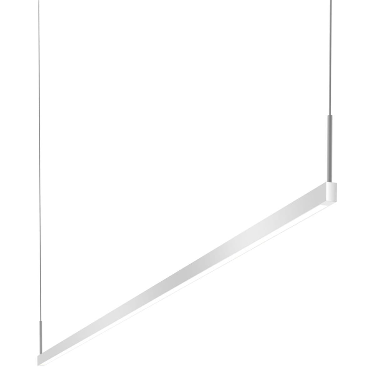 SONNEMAN Lighting | Thin-Line LED Linear Suspension — Bright Satin Aluminum, 6, One-Sided, 240 Inch